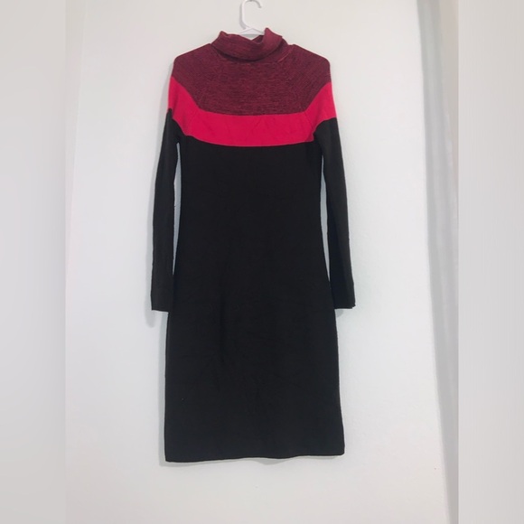 Calvin Klein Colorblock Knit Cowl Neck Dress - Picture 6 of 13